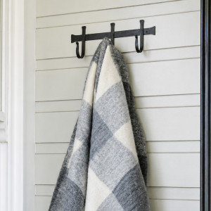 Shepherd Black Iron 3 Hook Coat Rack, a functional fitting for displaying, holding or organising household items